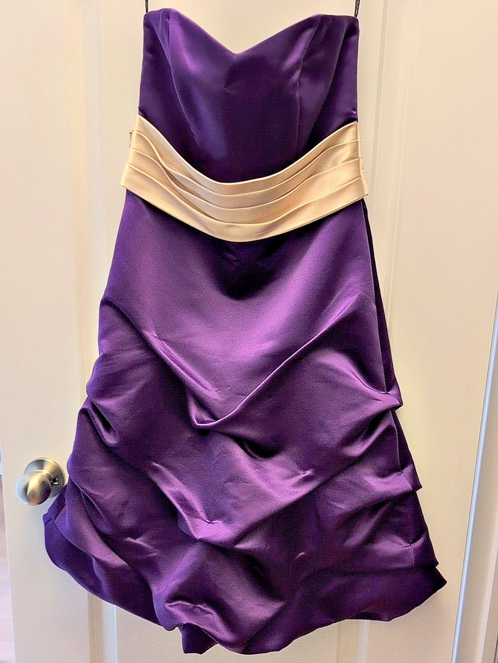 Purple Strapless Dress
